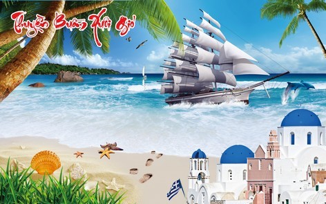 Tranh dán tường phong cảnh biển T321-010